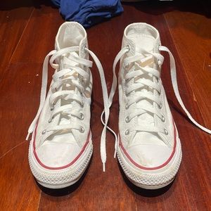 White high top converse slightly used
